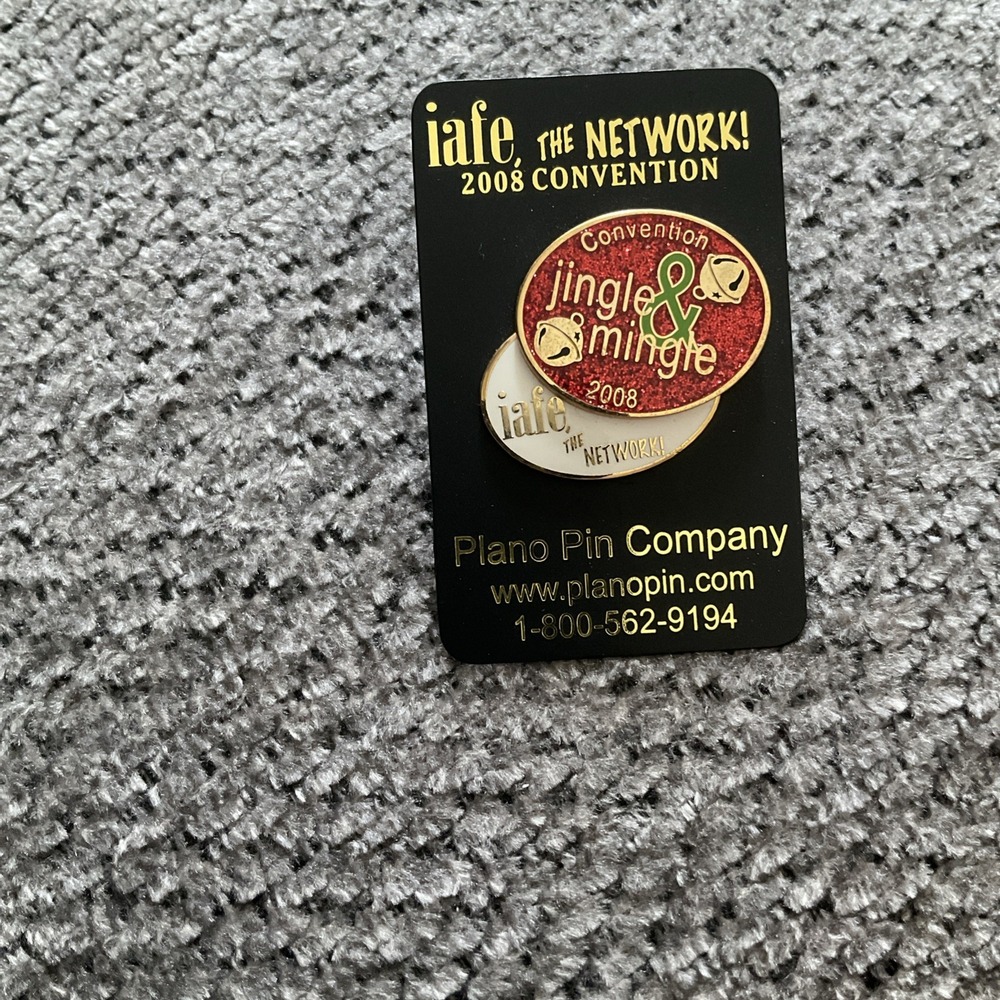 iafe The Network Enamel Pin Jingle & Mingle Brooch 2008 Convention NEW